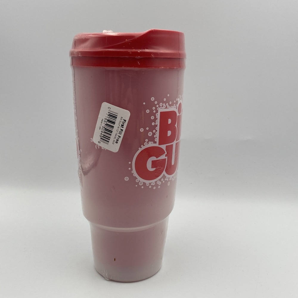New 7-Eleven Big Gulp Insulated 34 oz Fountain Cup Travel Mug Sealed In Plastic - Picture 3 of 8